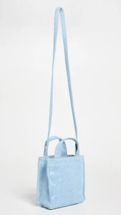 Acne Studios Logo Shopper Mini Destroyed Denim Bag -Shop Bop acndb3202713073 1674164616714 2 0. UX357 QL90