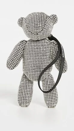 Alexander Wang Beiress Wristlet- White Crystal Mesh