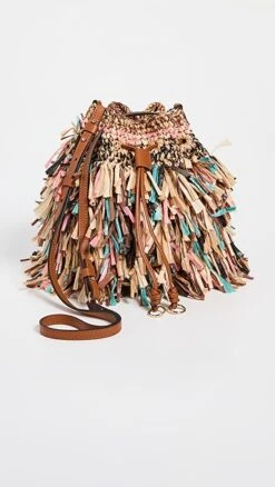 Ulla Johnson Gigi Fringe Drawstring Bag