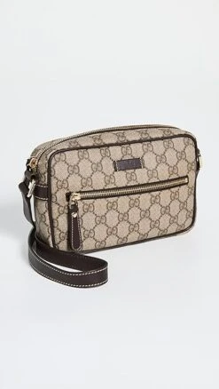 What Goes Around Comes Around Gucci Brown Coated Canvas Camera