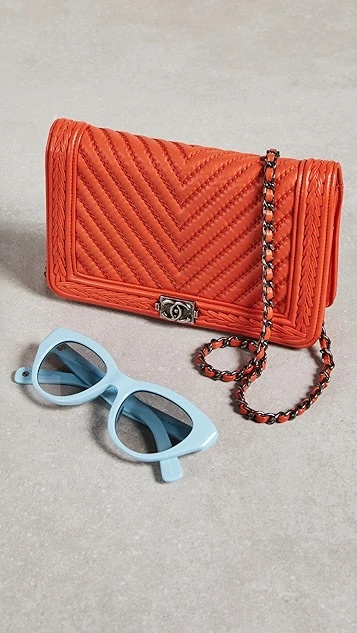 What Goes Around Comes Around Chanel Orange Calf Braid Boy Bag 2 What Goes Around Comes Around Chanel Orange Calf Braid Boy Bag - Image 2