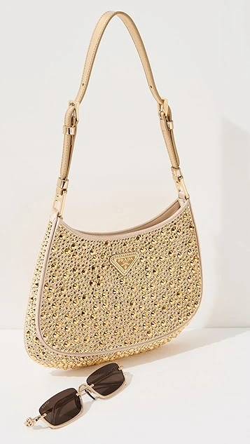 What Goes Around Comes Around Prada Gold Embellished Cleo Bag 3 What Goes Around Comes Around Prada Gold Embellished Cleo Bag - Image 3
