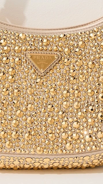 What Goes Around Comes Around Prada Gold Embellished Cleo Bag 5 What Goes Around Comes Around Prada Gold Embellished Cleo Bag - Image 5