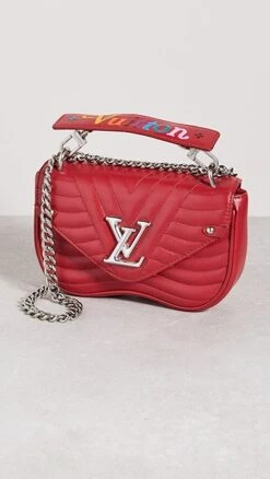 What Goes Around Comes Around Louis Vuitton Red Calf New Wave Shoulder Bag