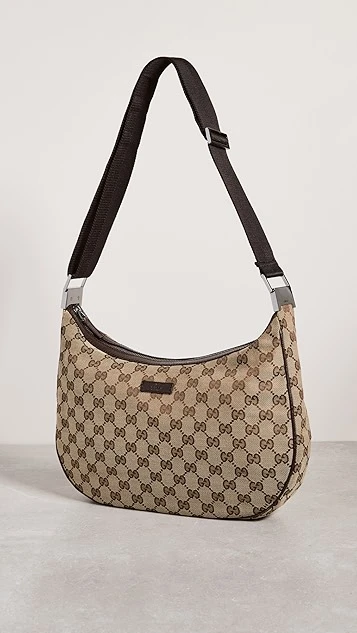 What Goes Around Comes Around Gucci Brown Web Round Messenger Bag 1 What Goes Around Comes Around Gucci Brown Web Round Messenger Bag