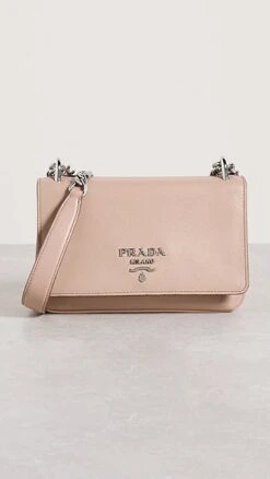 What Goes Around Comes Around Prada Pink Saffiano Crossbody Mini Bag